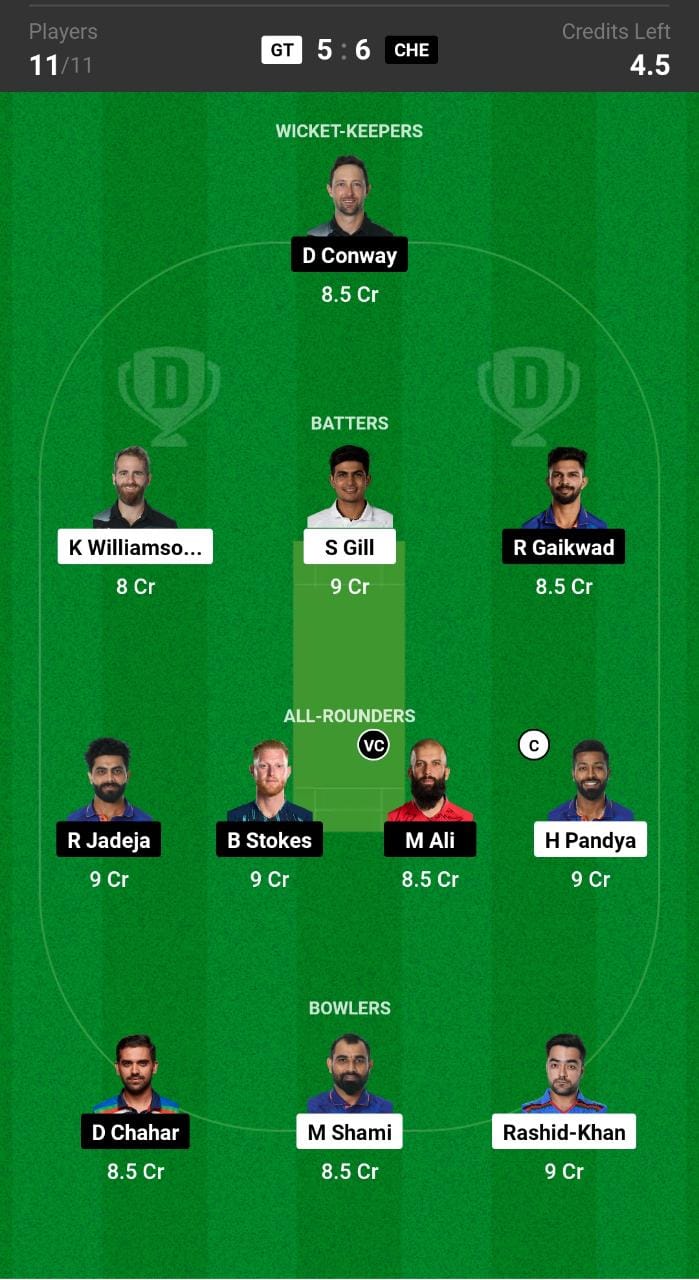 csk vs gujrat titans ipl 1st matchh prediction dream 11 team fantasy cricket team list,my11 circle team,ballebazi team prediction