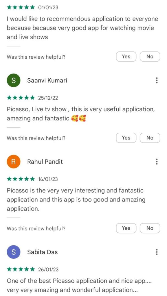 Picasso IPL app live streaming review