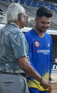 sameer rizvi with his csk team manager